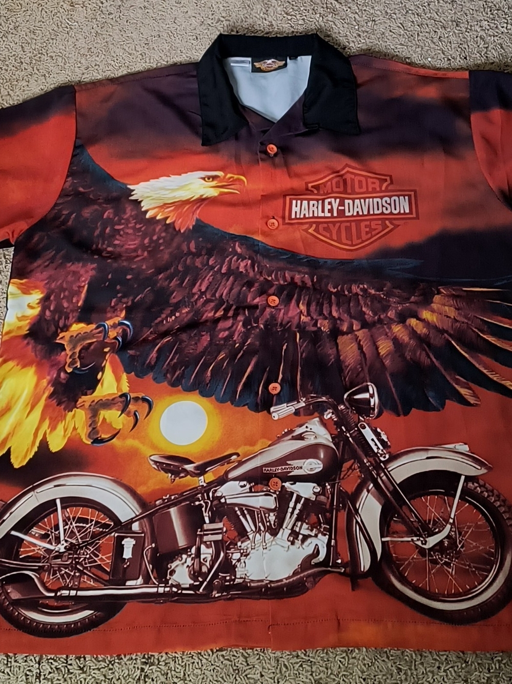 Harley-Davidson Men’s Red Eagle Graphic Shirt
